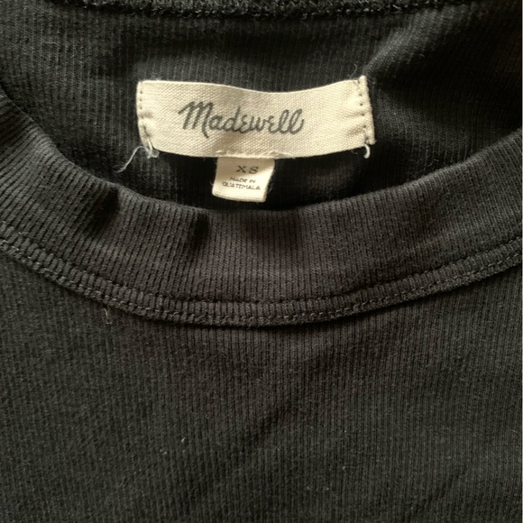 Madewell Black Ribbed Knit Top - Picture 3 of 3